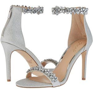 Jewel Badgley Mischka Ramira Evening Shoes Silver